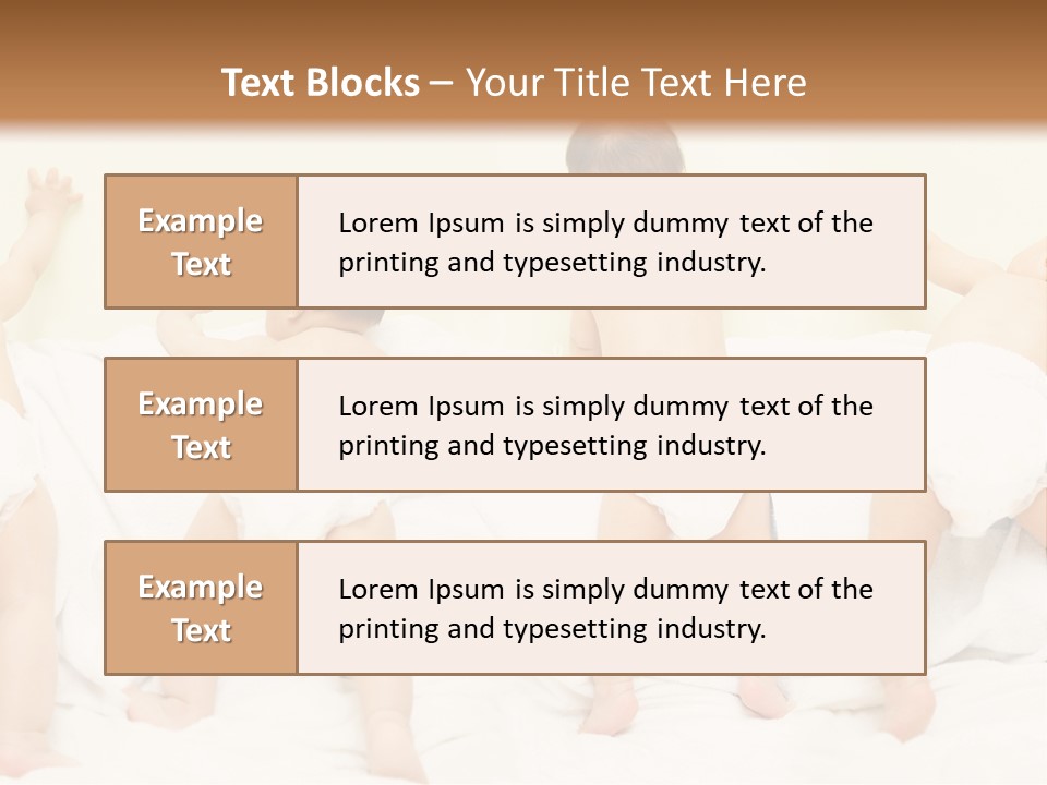 Cute Baby Standing And Playing. PowerPoint Template
