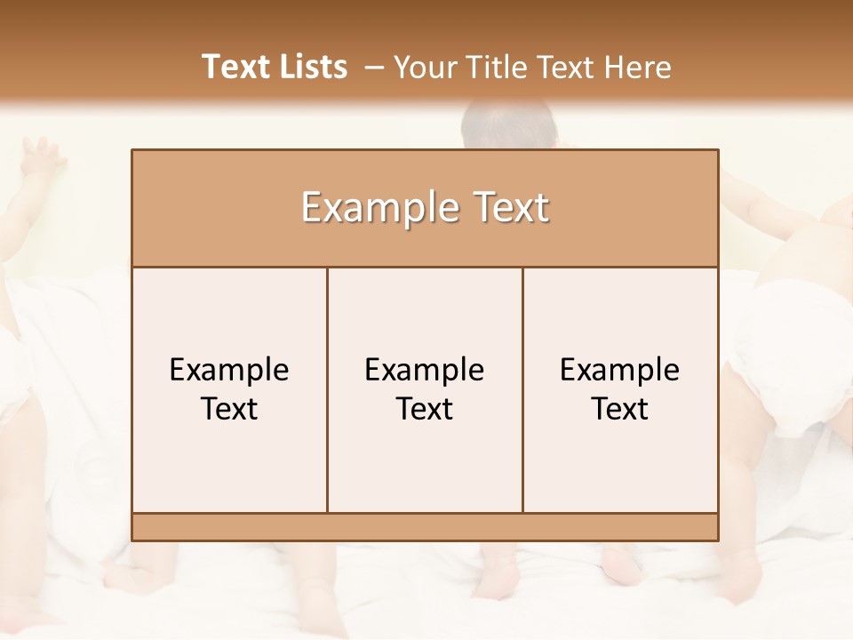 Cute Baby Standing And Playing. PowerPoint Template