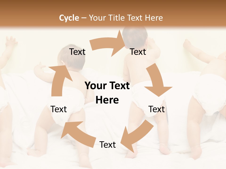 Cute Baby Standing And Playing. PowerPoint Template