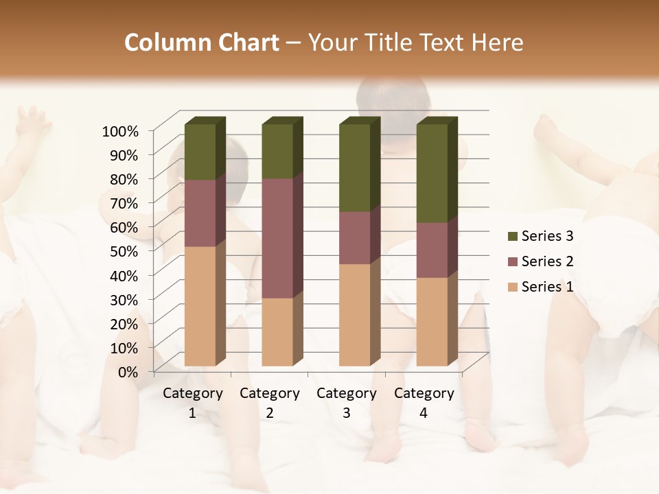 Cute Baby Standing And Playing. PowerPoint Template