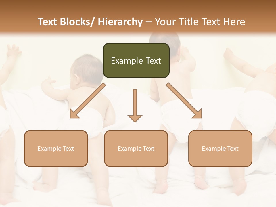 Cute Baby Standing And Playing. PowerPoint Template