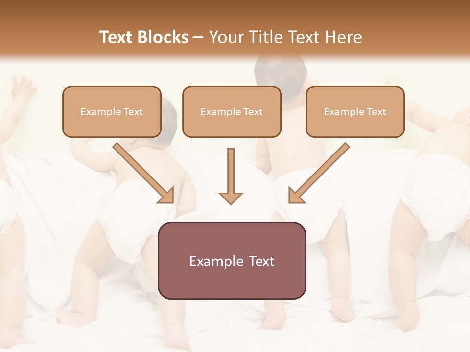 Cute Baby Standing And Playing. PowerPoint Template