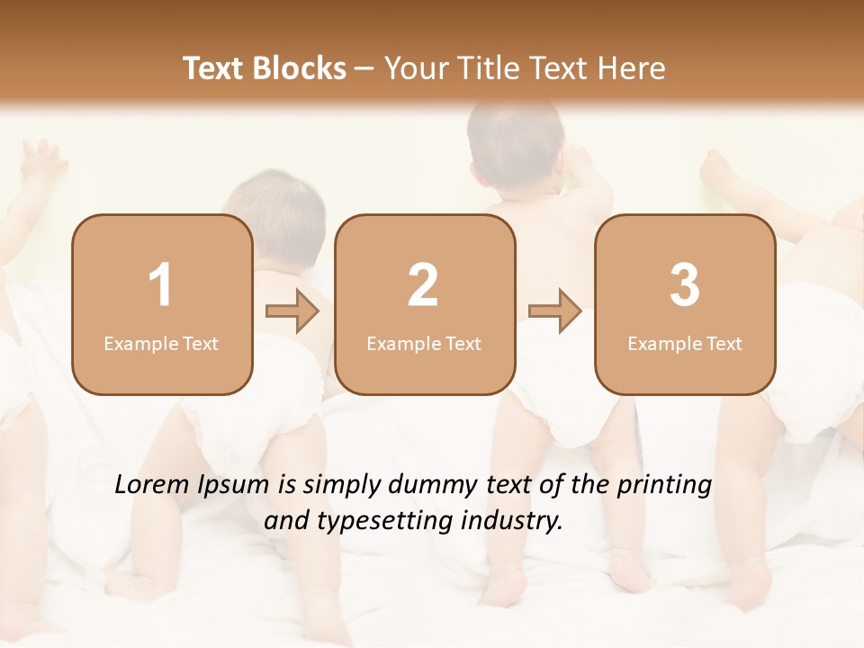 Cute Baby Standing And Playing. PowerPoint Template