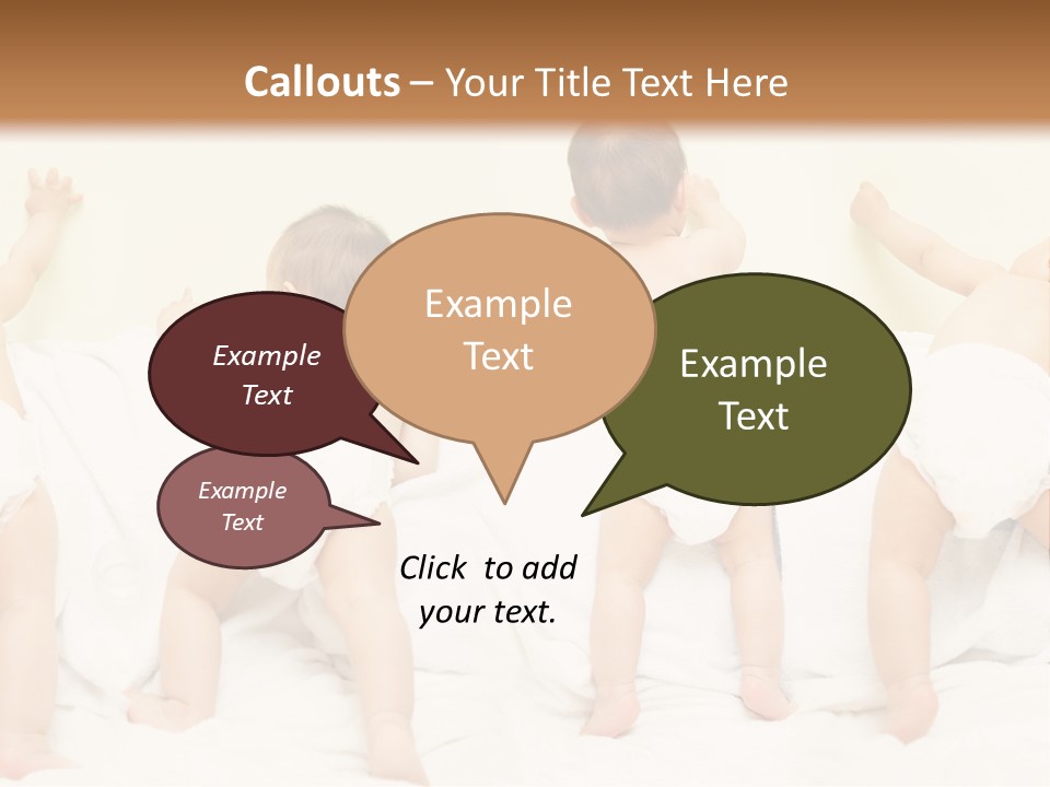 Cute Baby Standing And Playing. PowerPoint Template