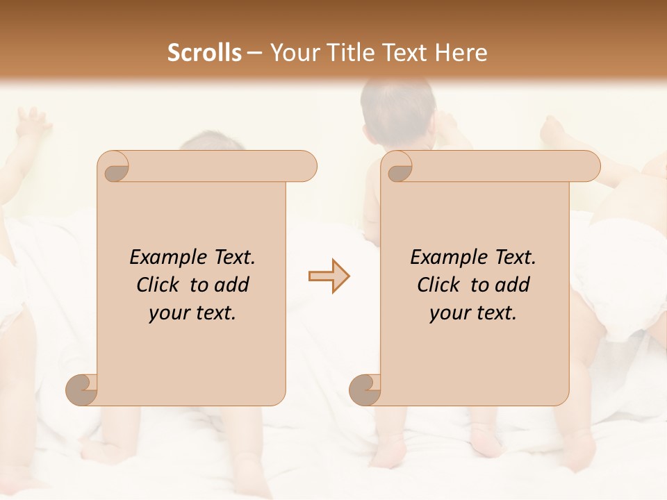 Cute Baby Standing And Playing. PowerPoint Template