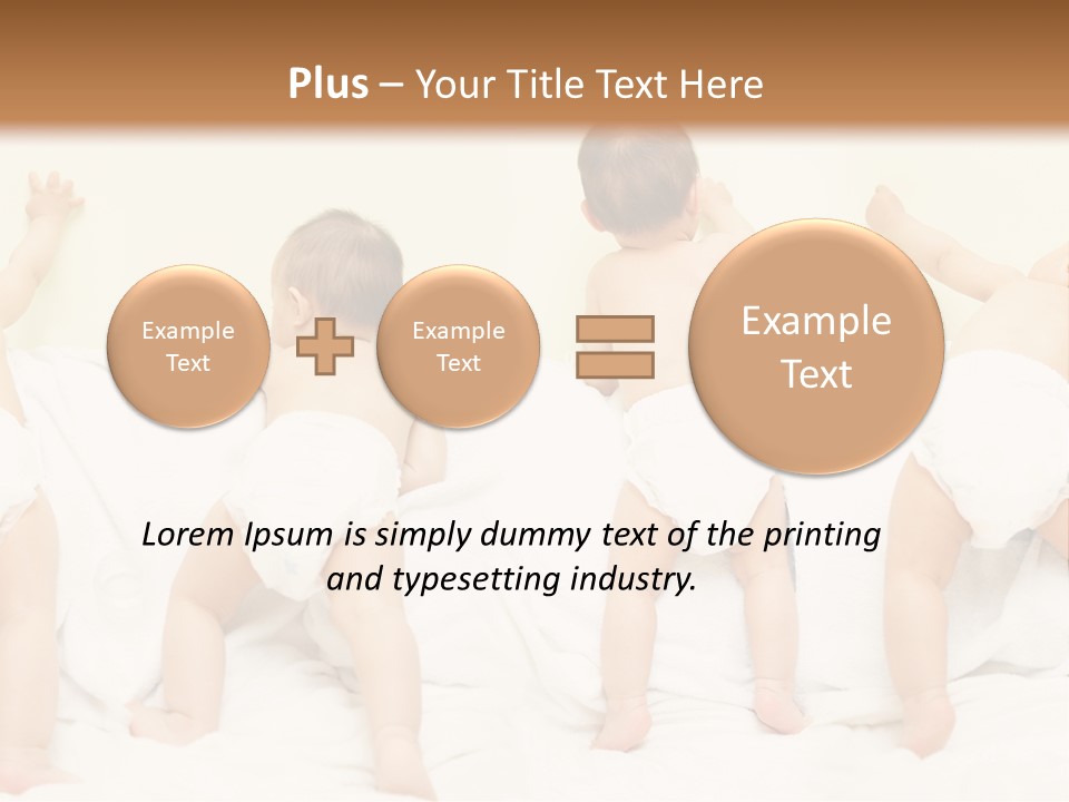 Cute Baby Standing And Playing. PowerPoint Template