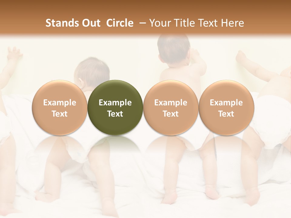 Cute Baby Standing And Playing. PowerPoint Template