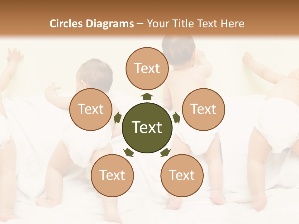 Cute Baby Standing And Playing. PowerPoint Template