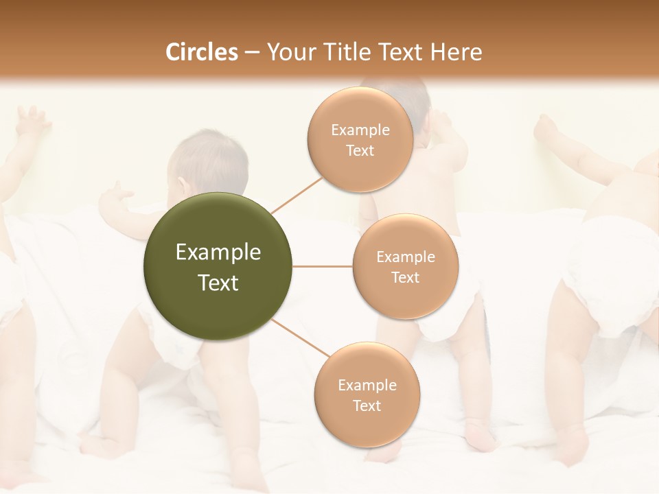 Cute Baby Standing And Playing. PowerPoint Template