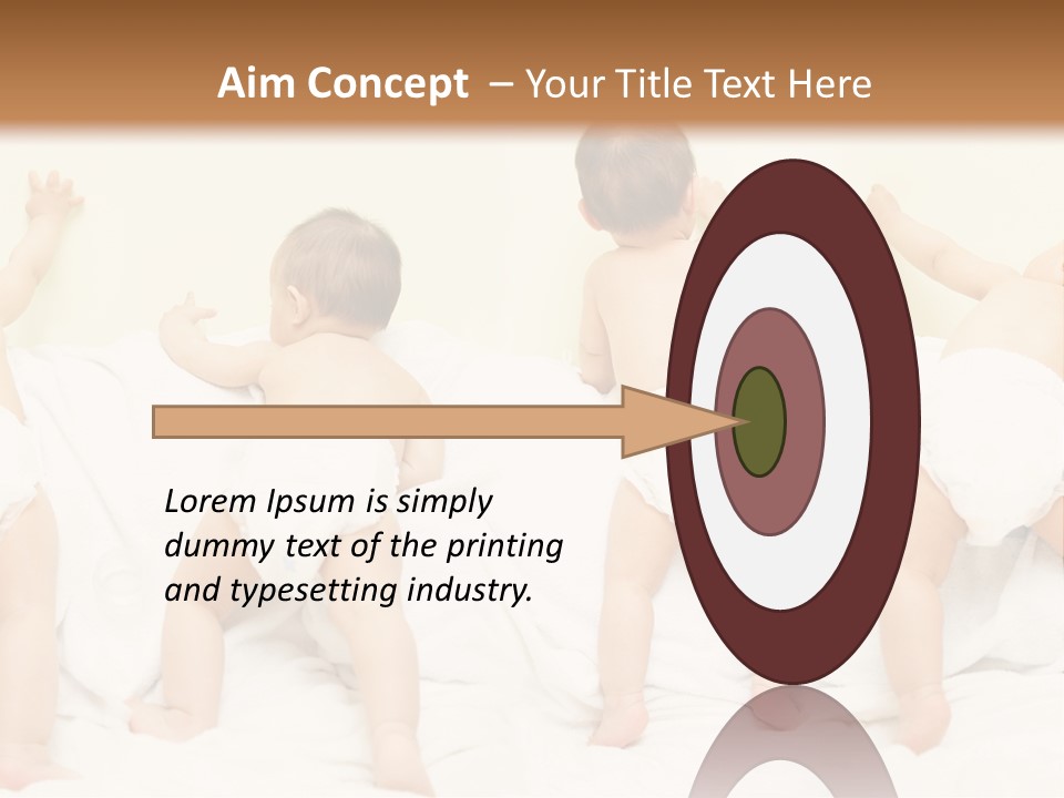 Cute Baby Standing And Playing. PowerPoint Template