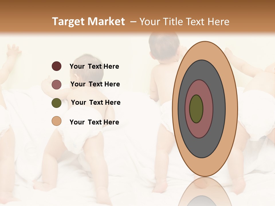 Cute Baby Standing And Playing. PowerPoint Template