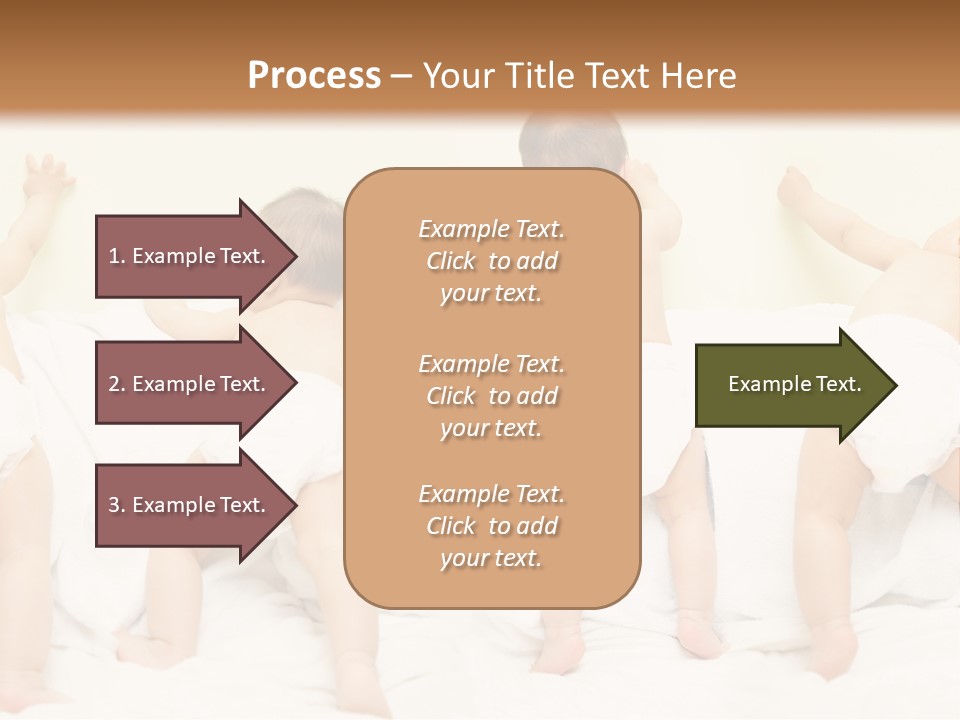 Cute Baby Standing And Playing. PowerPoint Template
