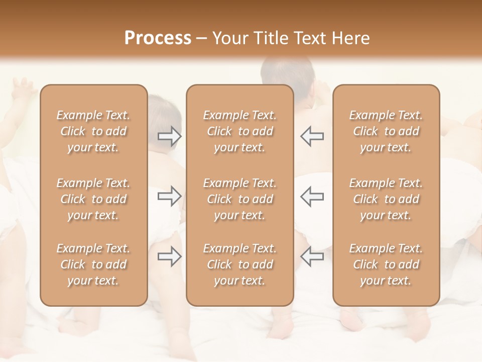 Cute Baby Standing And Playing. PowerPoint Template