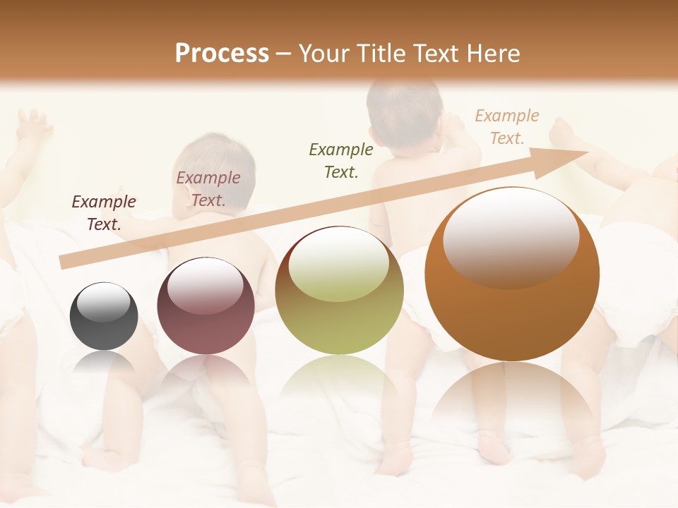 Cute Baby Standing And Playing. PowerPoint Template