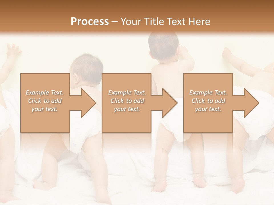 Cute Baby Standing And Playing. PowerPoint Template