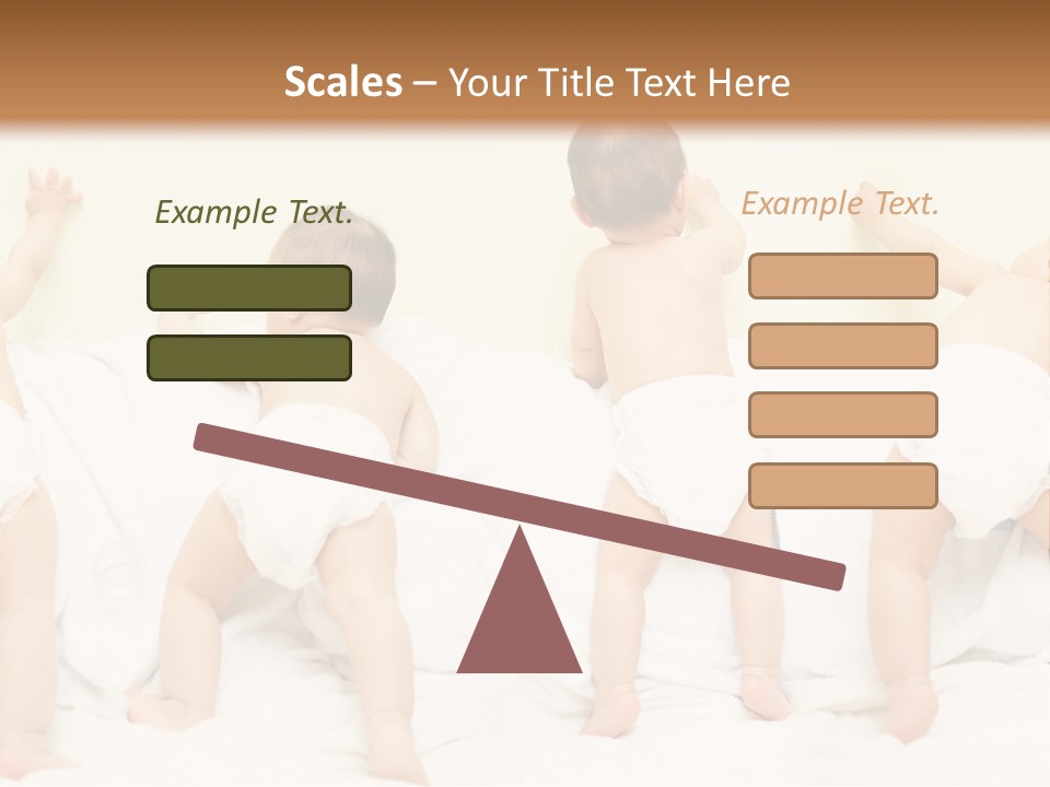 Cute Baby Standing And Playing. PowerPoint Template