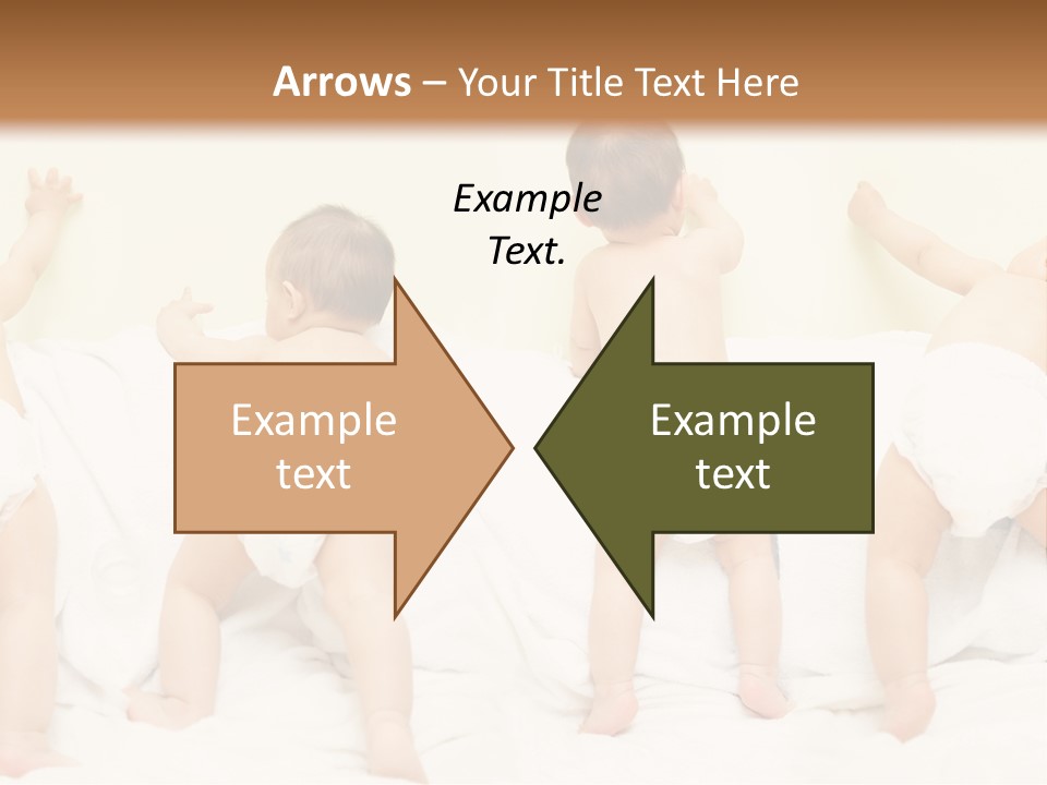 Cute Baby Standing And Playing. PowerPoint Template