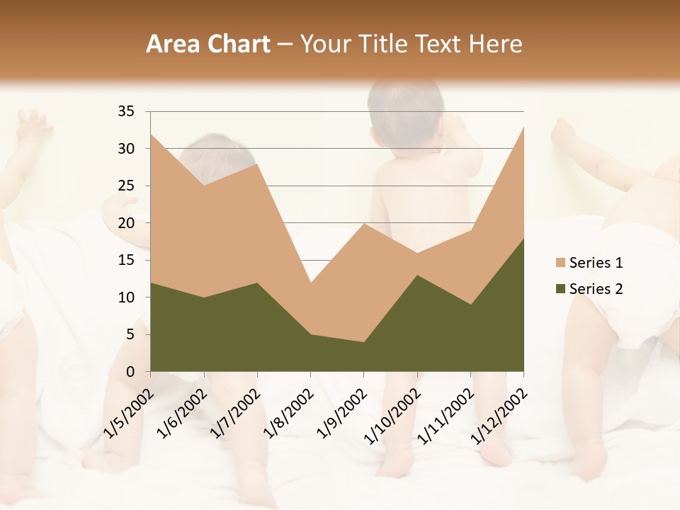 Cute Baby Standing And Playing. PowerPoint Template
