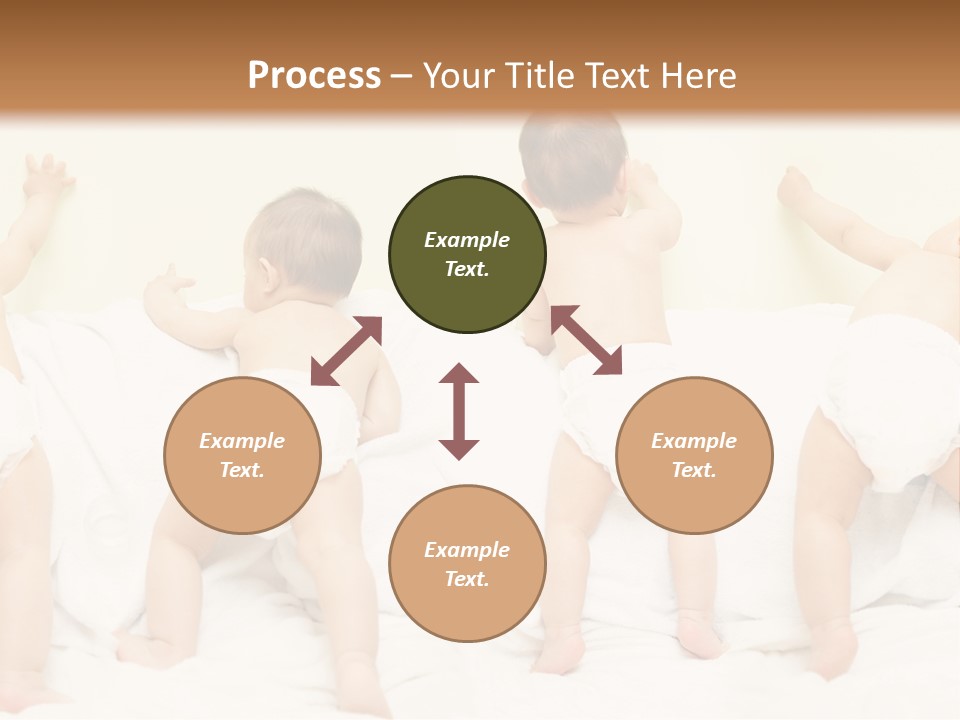 Cute Baby Standing And Playing. PowerPoint Template