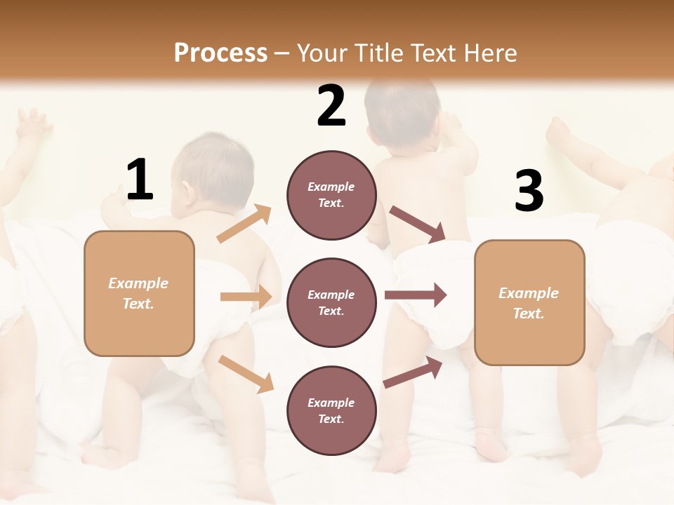 Cute Baby Standing And Playing. PowerPoint Template