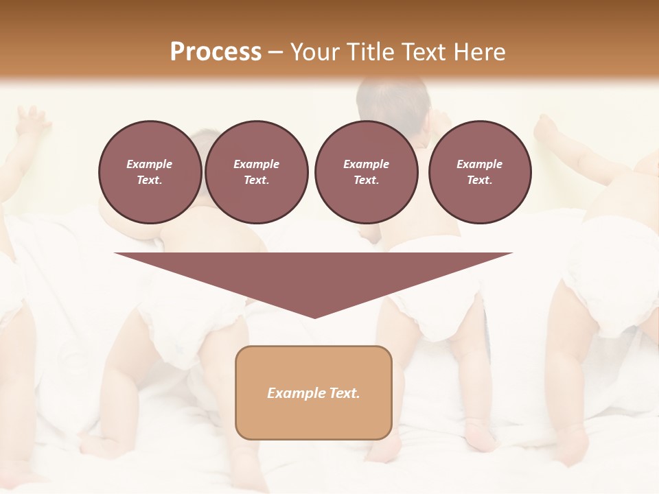 Cute Baby Standing And Playing. PowerPoint Template