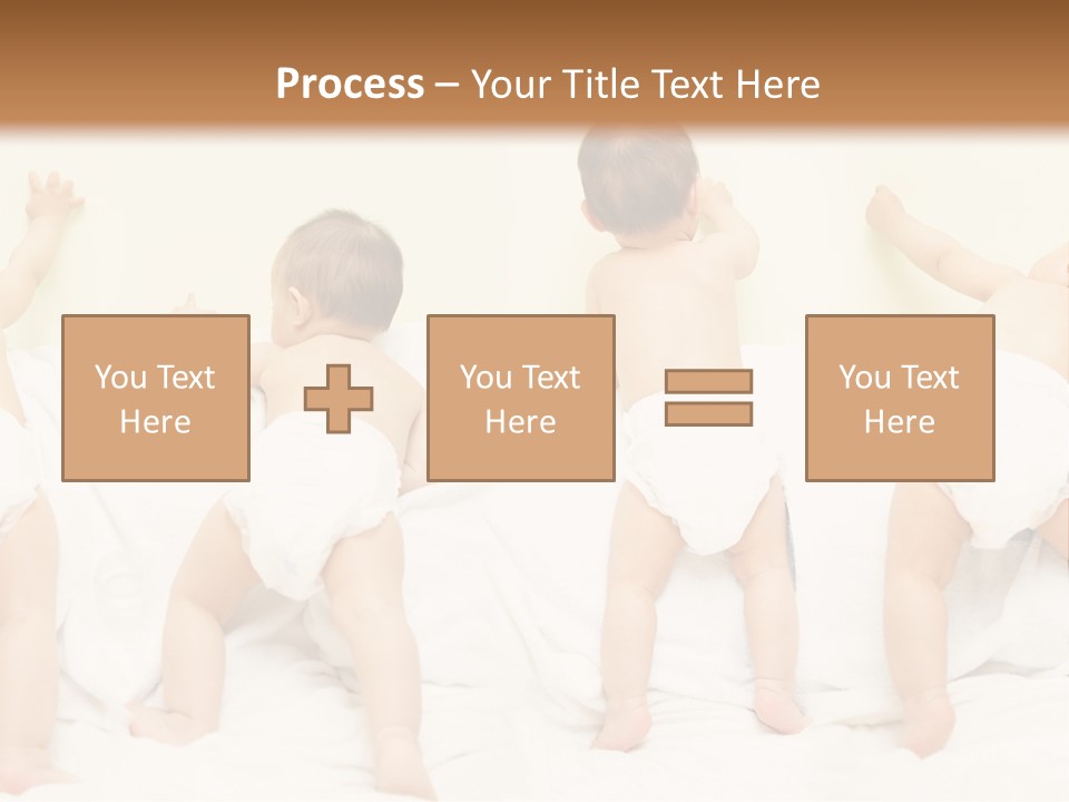 Cute Baby Standing And Playing. PowerPoint Template