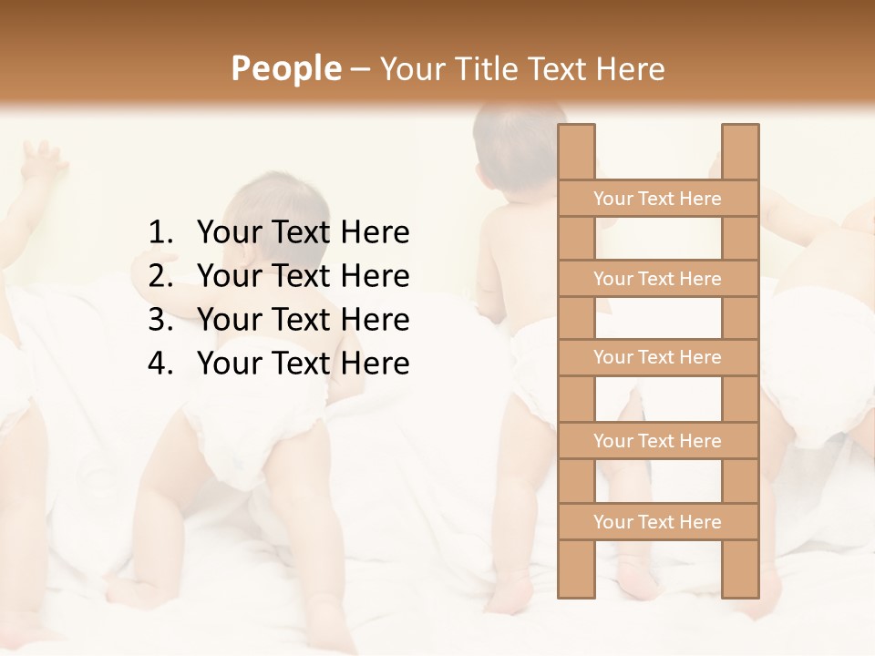 Cute Baby Standing And Playing. PowerPoint Template