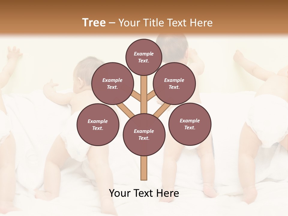 Cute Baby Standing And Playing. PowerPoint Template