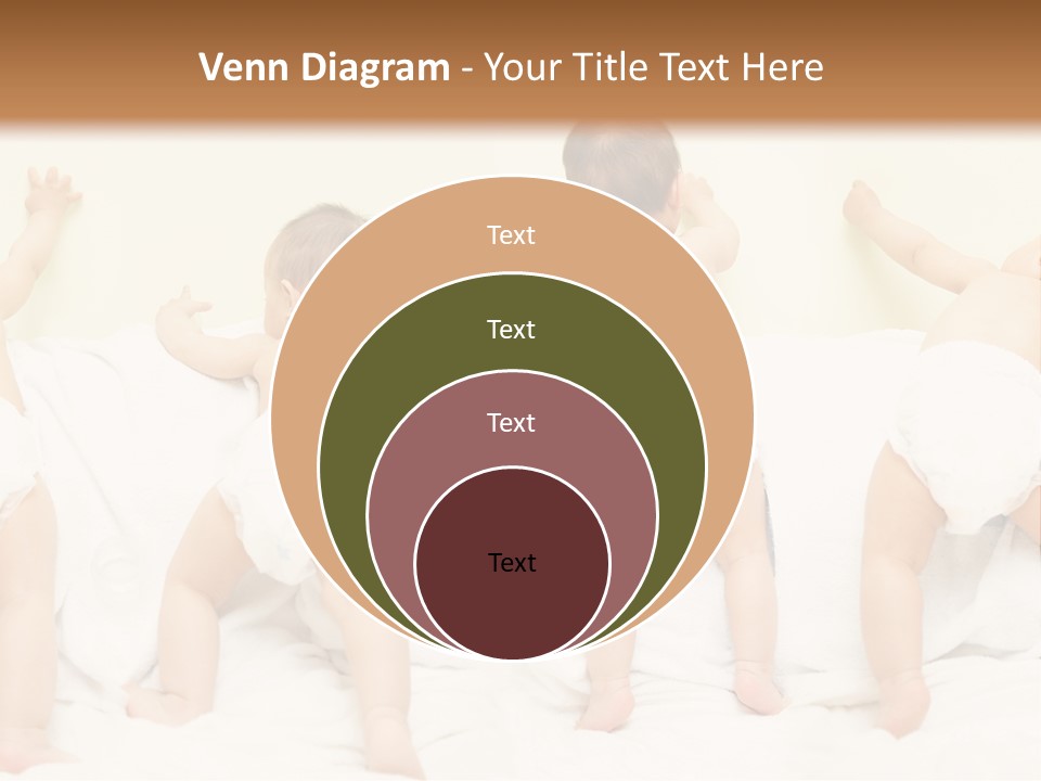 Cute Baby Standing And Playing. PowerPoint Template
