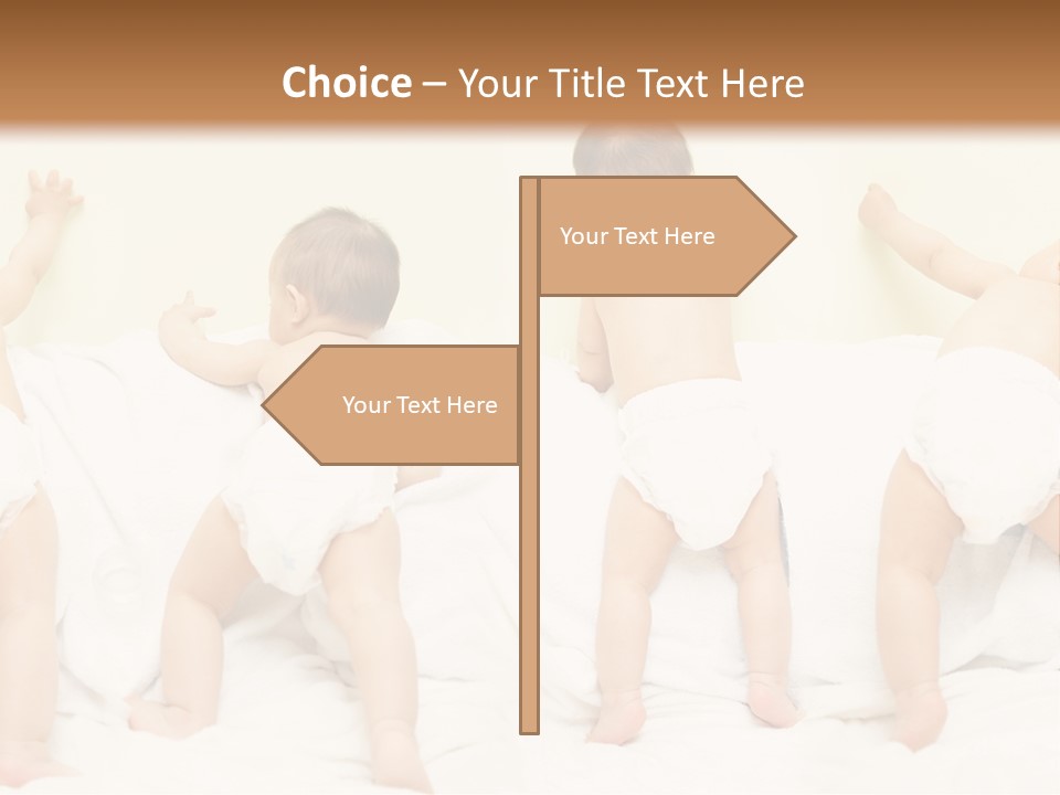 Cute Baby Standing And Playing. PowerPoint Template
