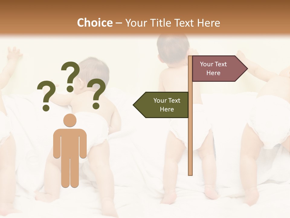 Cute Baby Standing And Playing. PowerPoint Template