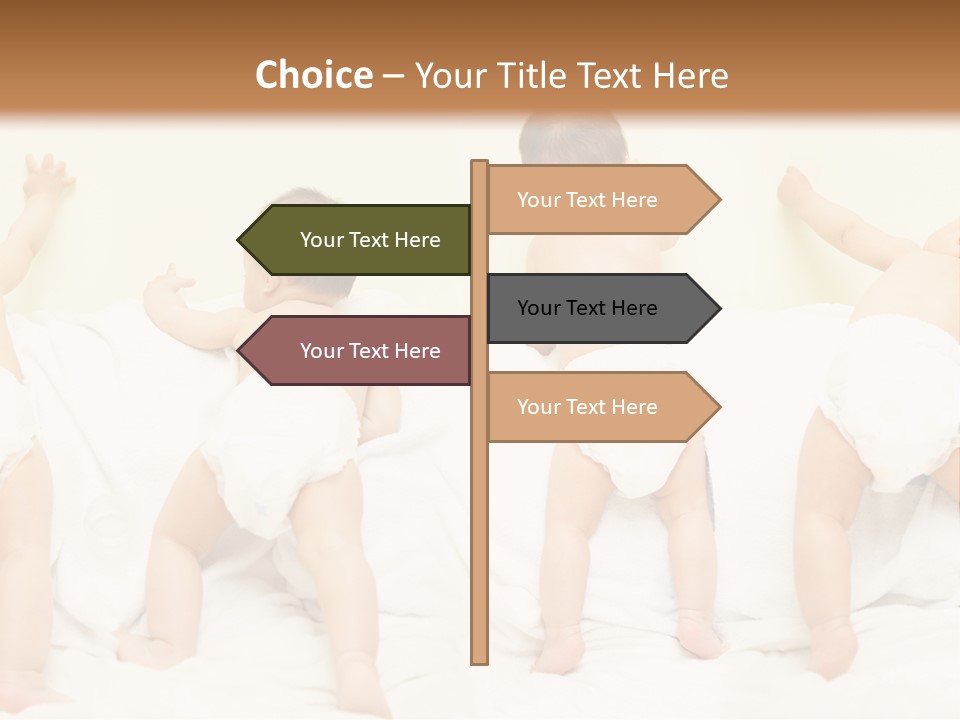 Cute Baby Standing And Playing. PowerPoint Template