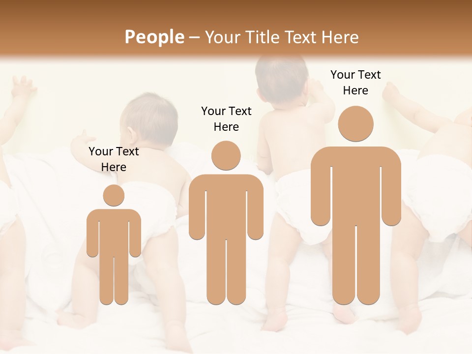 Cute Baby Standing And Playing. PowerPoint Template