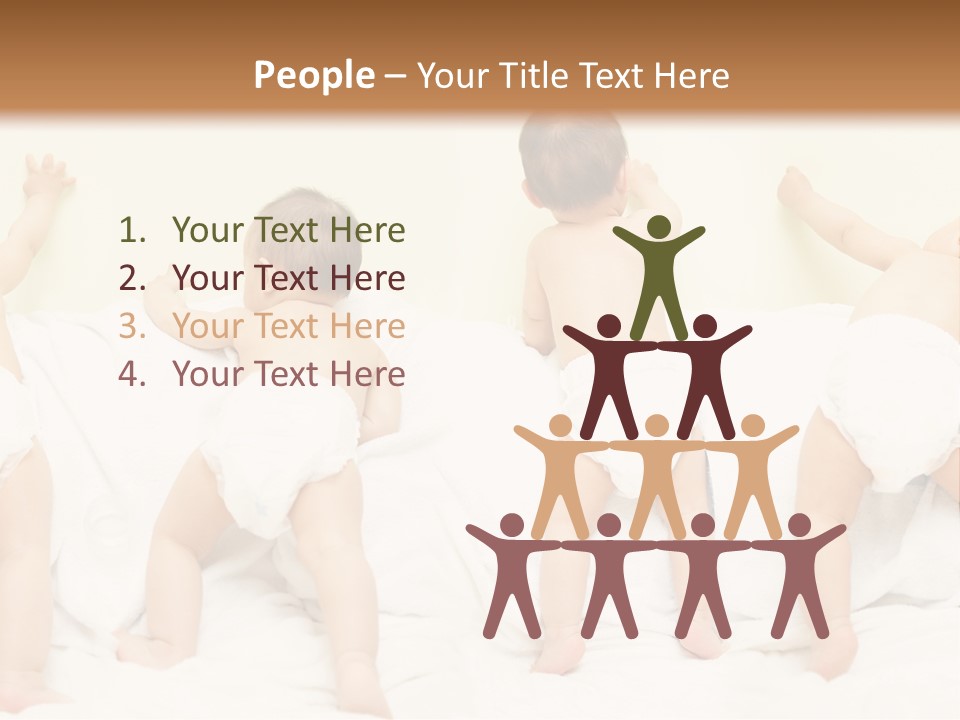 Cute Baby Standing And Playing. PowerPoint Template