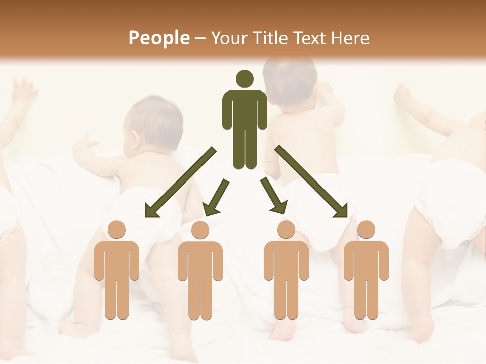 Cute Baby Standing And Playing. PowerPoint Template