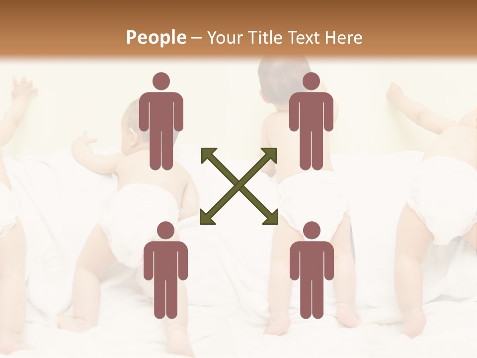 Cute Baby Standing And Playing. PowerPoint Template