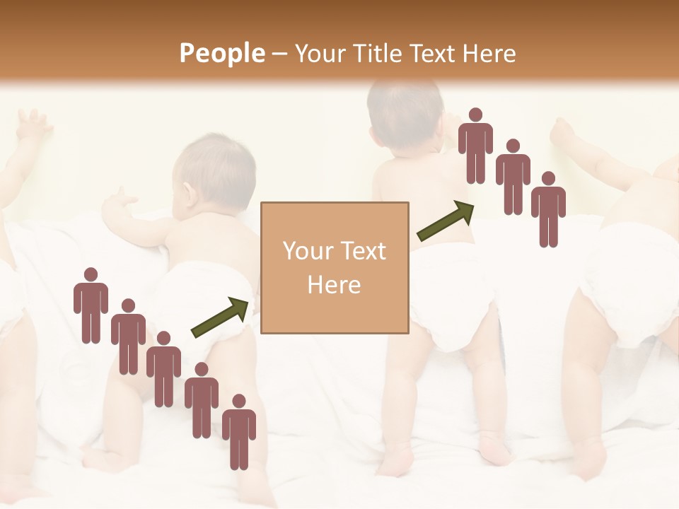 Cute Baby Standing And Playing. PowerPoint Template