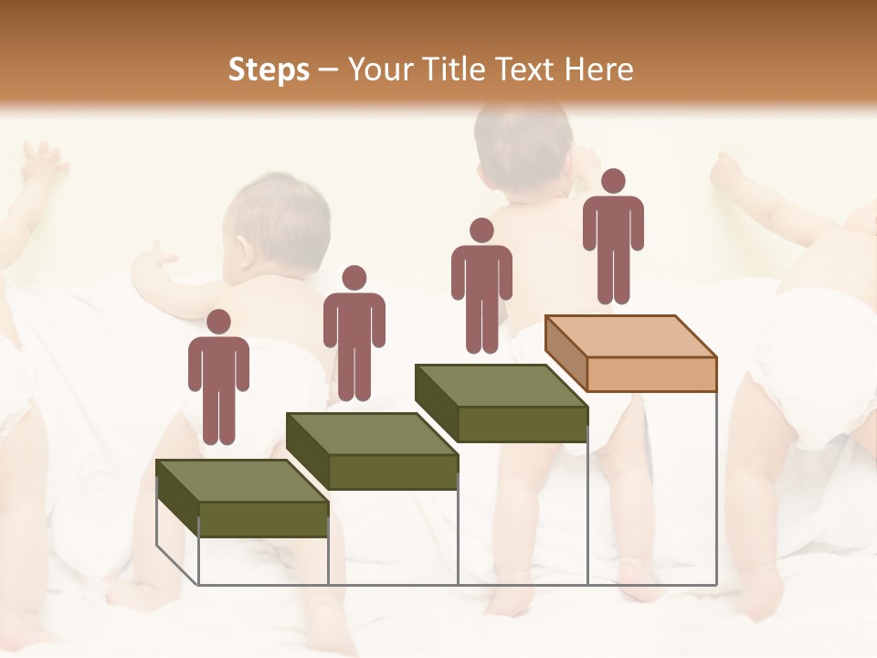 Cute Baby Standing And Playing. PowerPoint Template