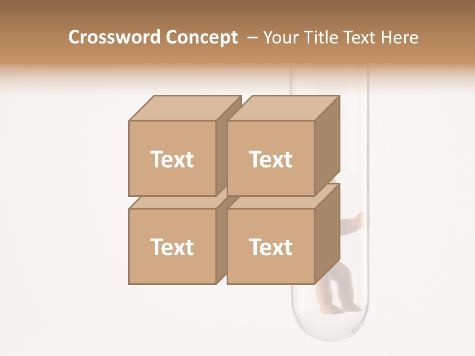 Baby Figurine In A Test Tube PowerPoint Template