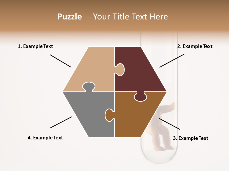 Baby Figurine In A Test Tube PowerPoint Template