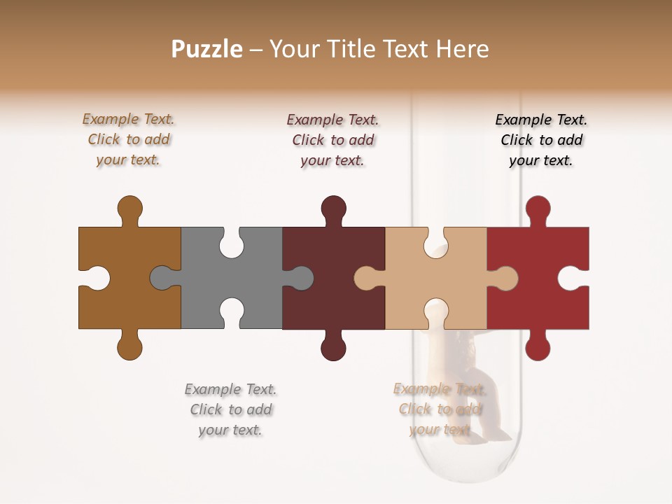 Baby Figurine In A Test Tube PowerPoint Template