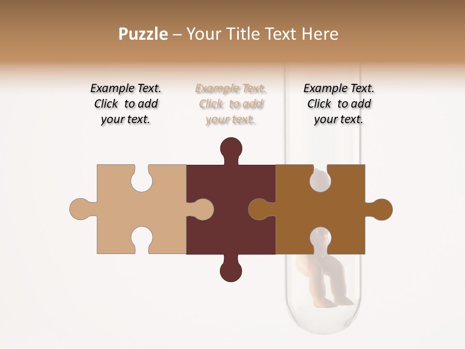 Baby Figurine In A Test Tube PowerPoint Template