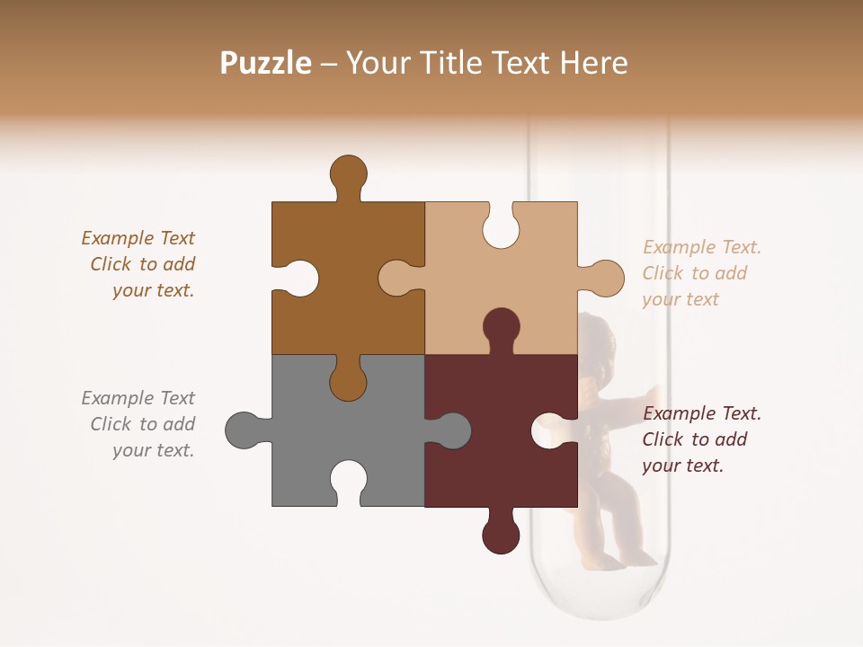 Baby Figurine In A Test Tube PowerPoint Template