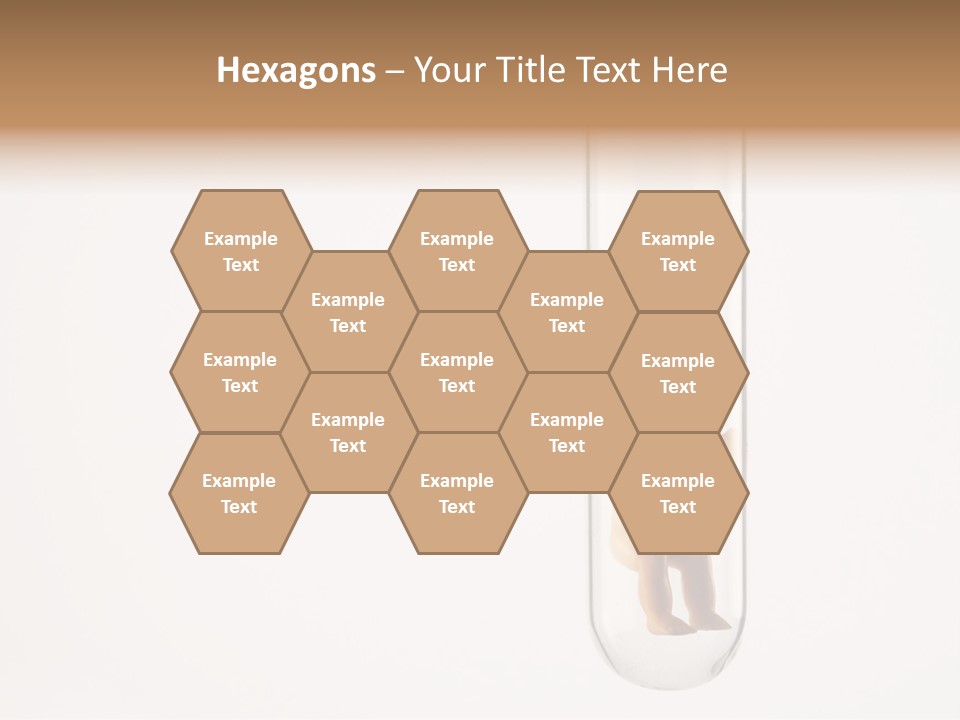 Baby Figurine In A Test Tube PowerPoint Template