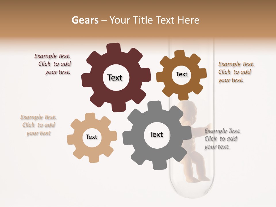 Baby Figurine In A Test Tube PowerPoint Template