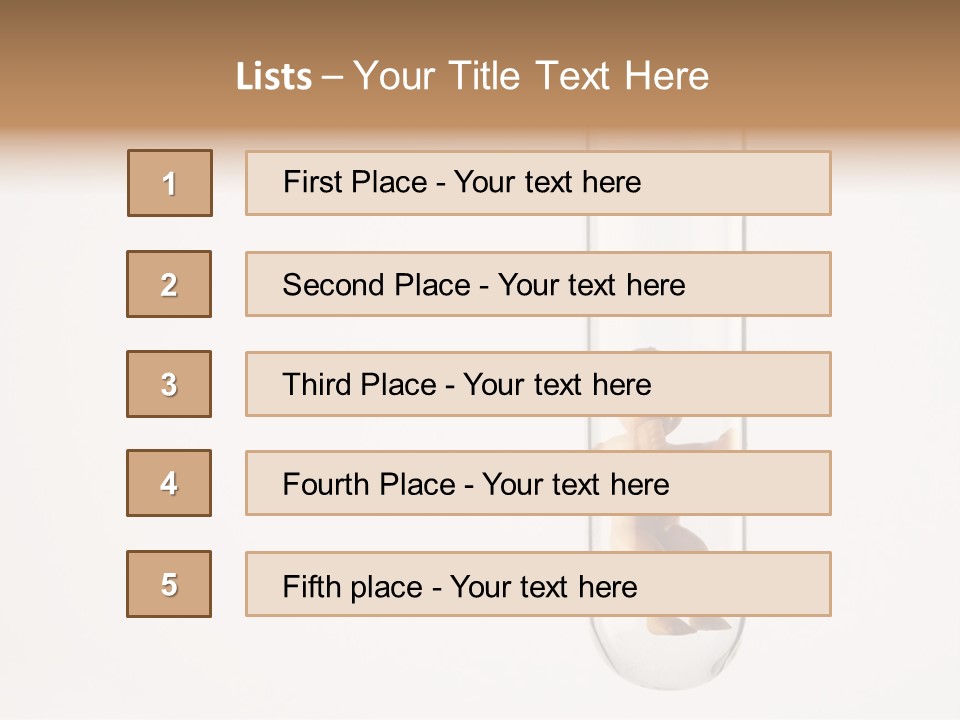 Baby Figurine In A Test Tube PowerPoint Template