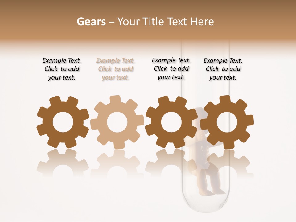 Baby Figurine In A Test Tube PowerPoint Template