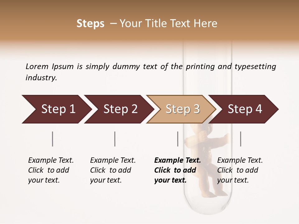 Baby Figurine In A Test Tube PowerPoint Template