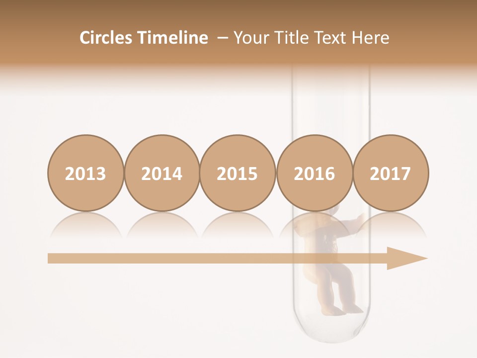 Baby Figurine In A Test Tube PowerPoint Template