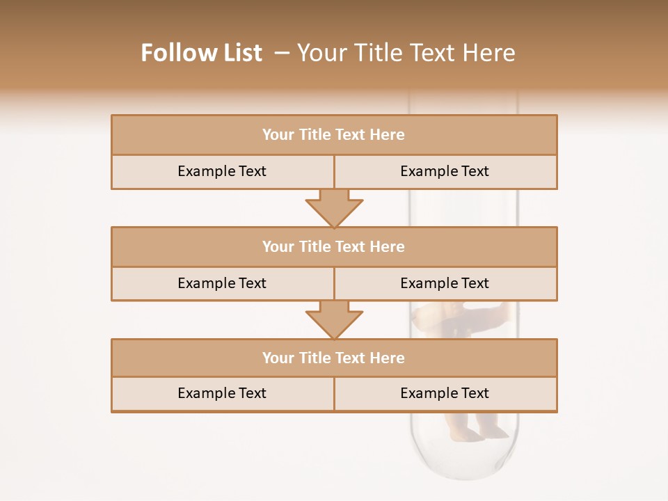Baby Figurine In A Test Tube PowerPoint Template